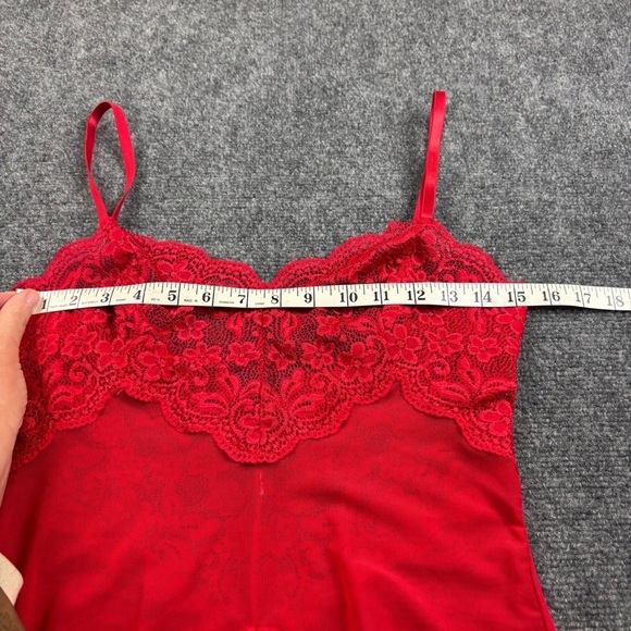 Red Lace Lingerie Spaghetti Strap V-Neck size Medium - Picture 3 of 5